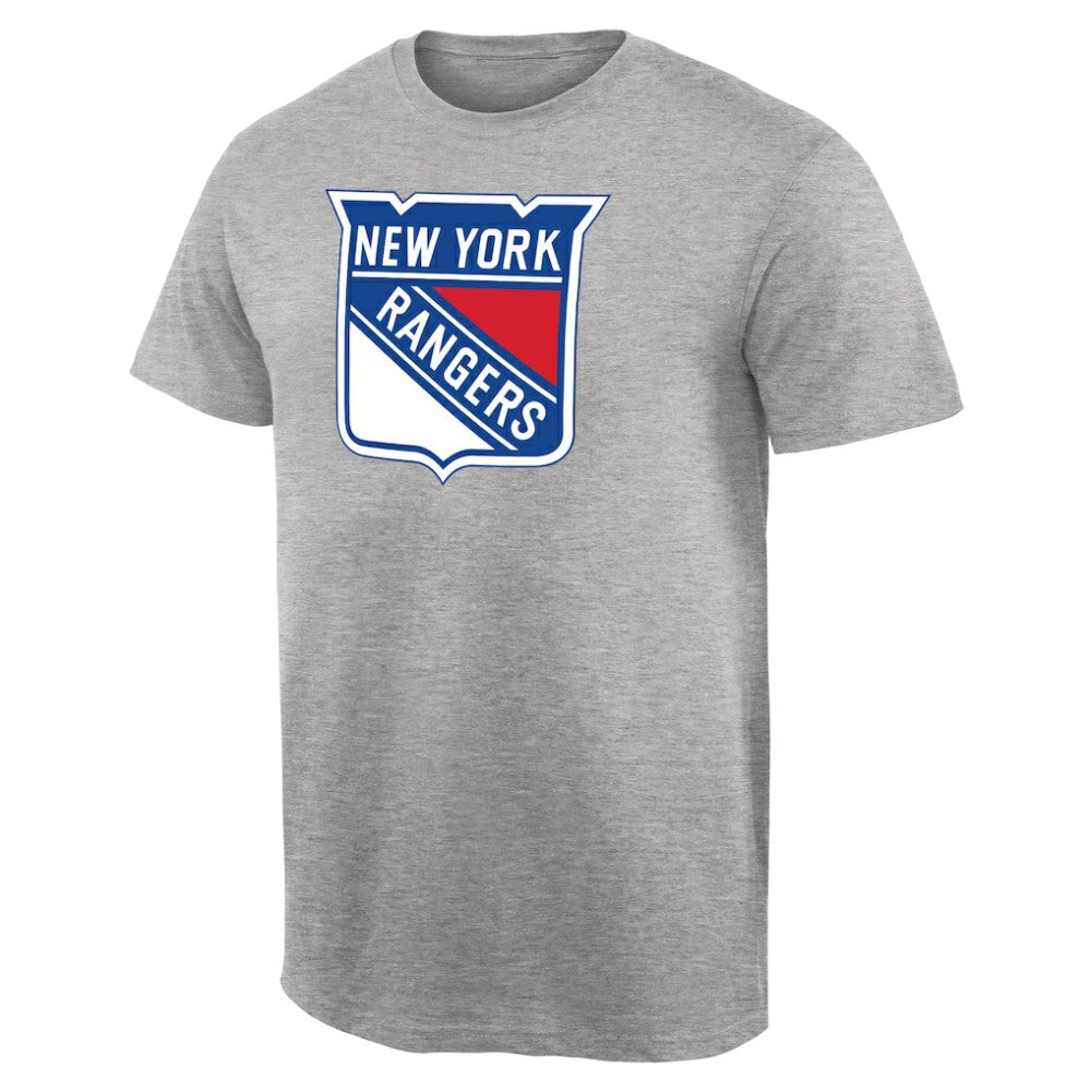 New York Rangers Team Primary Logo T-Shirt Ash