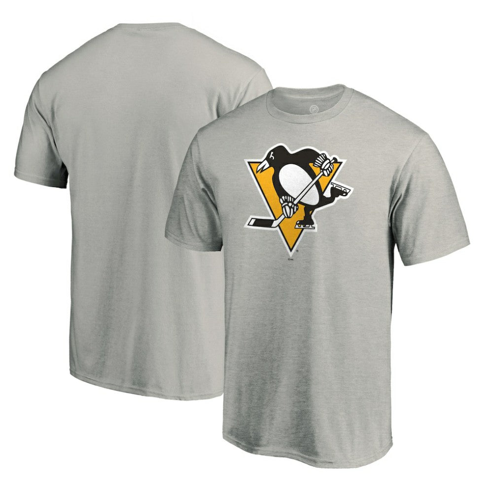 Pittsburgh Penguins Team Primary Logo 2 T-Shirt Ash