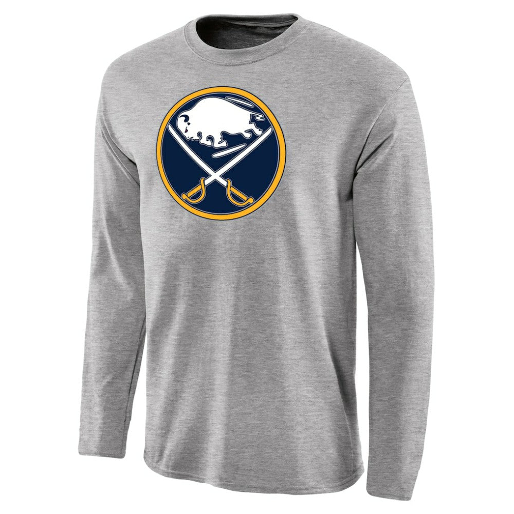 Buffalo Sabres - Team Primary Logo 2 Long Sleeve T-Shirt Ash