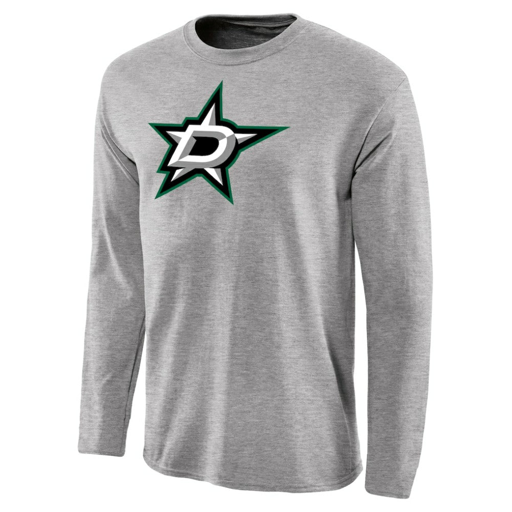 Dallas Stars - Team Primary Logo Long Sleeve T-Shirt Ash