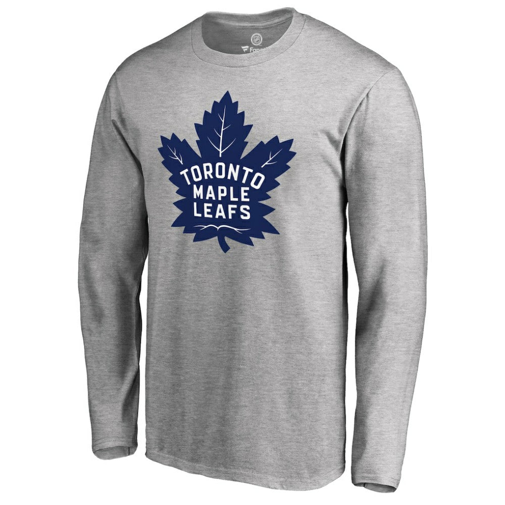 Toronto Maple Leafs - Team Primary Logo 2 Long Sleeve T-Shirt Ash