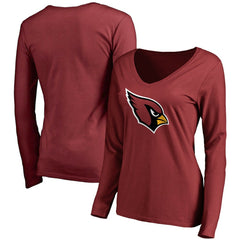 Arizona Cardinals Women's Primary Team Logo Long Sleeve T-Shirt Cardinal - NFL