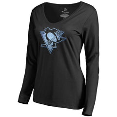 Pittsburgh Penguins Women's Pond Hockey Long Sleeve T-Shirt Black