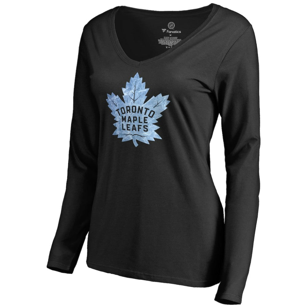 Toronto Maple Leafs - Women's Pond Hockey Long Sleeve T-Shirt Black