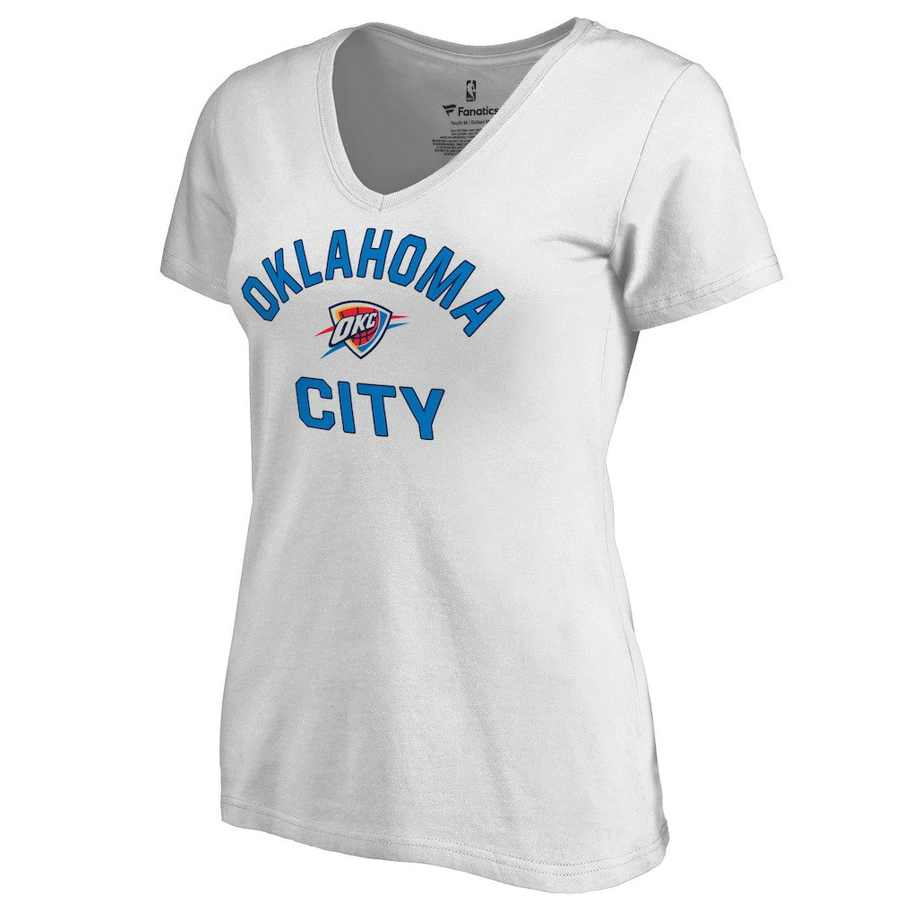 NBA - Oklahoma City Thunder Women's Overtime V-Neck T-Shirt - White