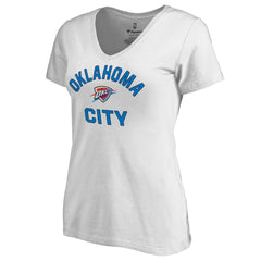 NBA - Oklahoma City Thunder Women's Overtime V-Neck T-Shirt - White