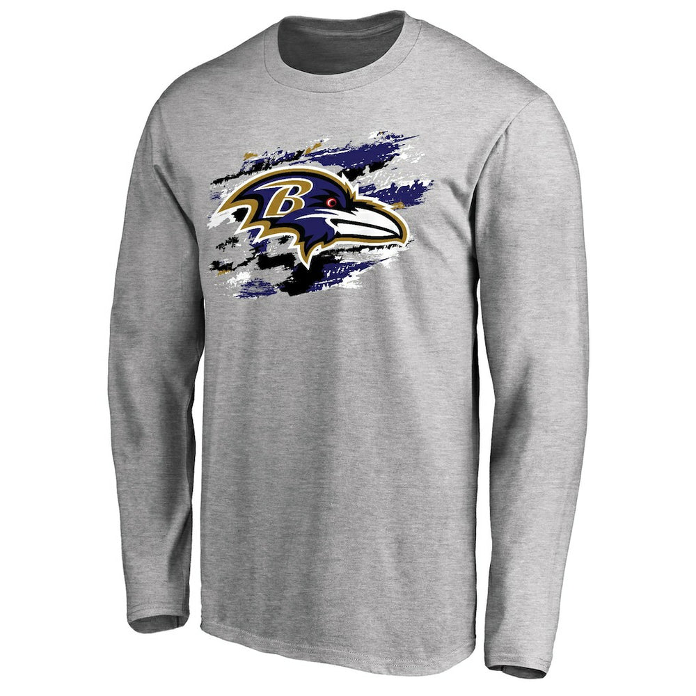 Baltimore Ravens True Colors Long Sleeve T-Shirt Ash - NFL