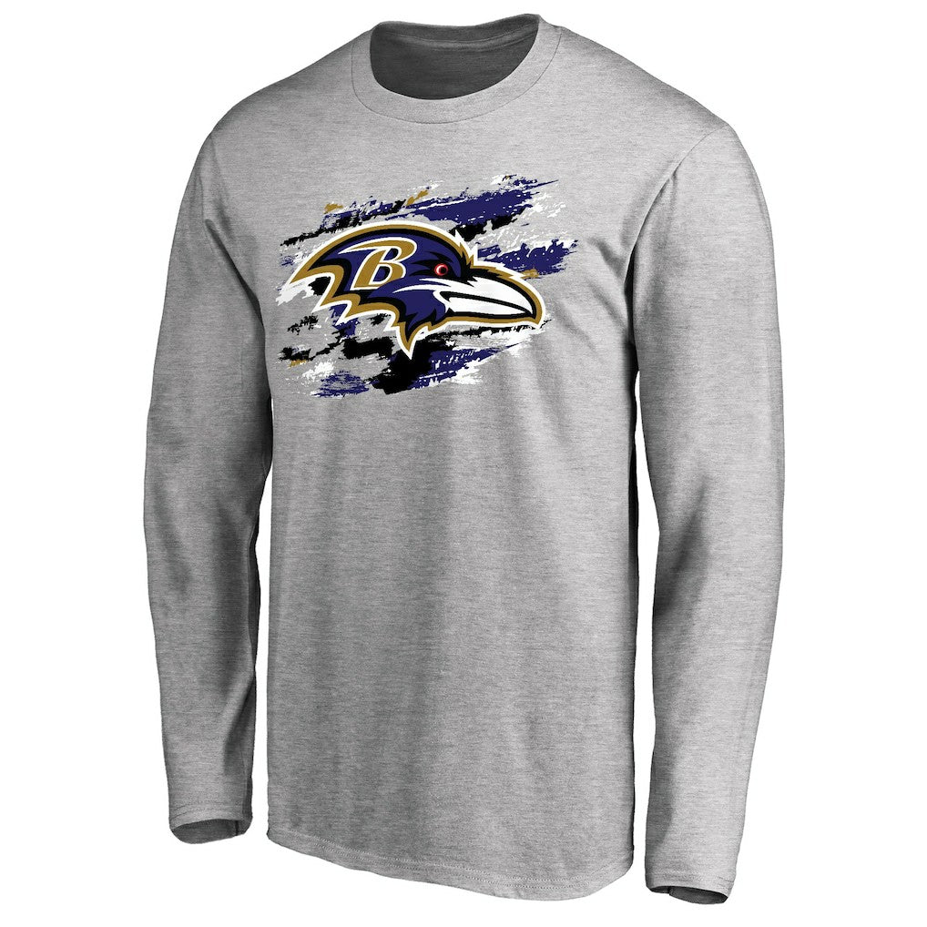 Baltimore Ravens True Colors Long Sleeve T-Shirt Ash - NFL