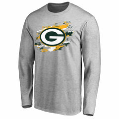 Green Bay Packers True Colors Long Sleeve T-Shirt Ash - NFL
