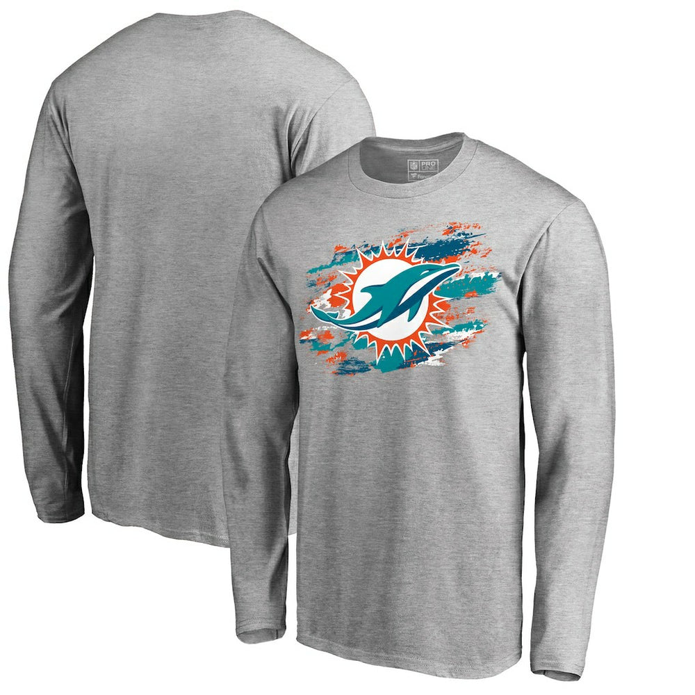 Miami Dolphins True Colors Long Sleeve T-Shirt Ash - NFL