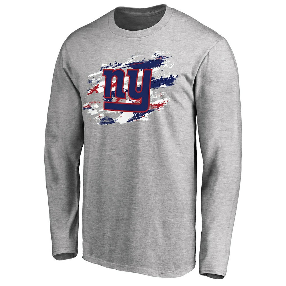 New York Giants True Colors Long Sleeve T-Shirt Ash - NFL