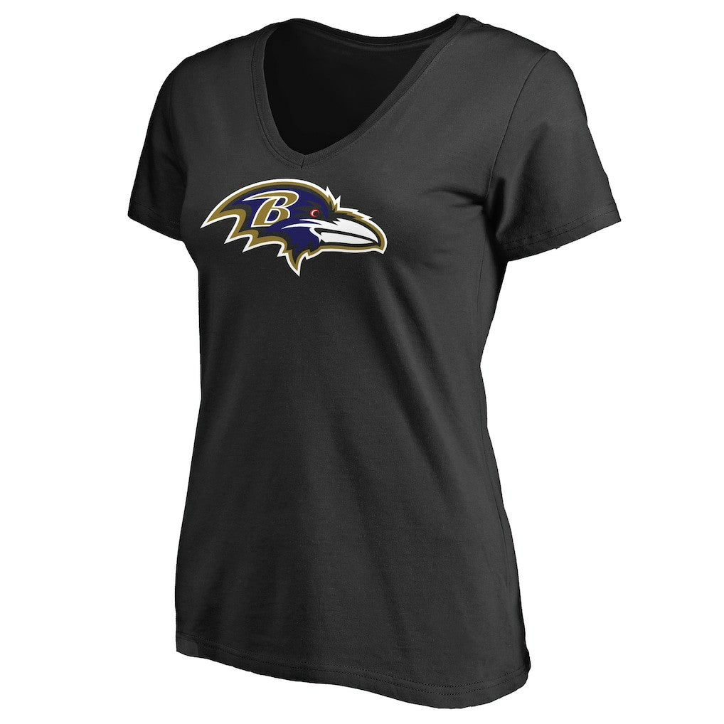 Baltimore Ravens Women's Primary Team Logo V-Neck T-Shirt Black - NFL