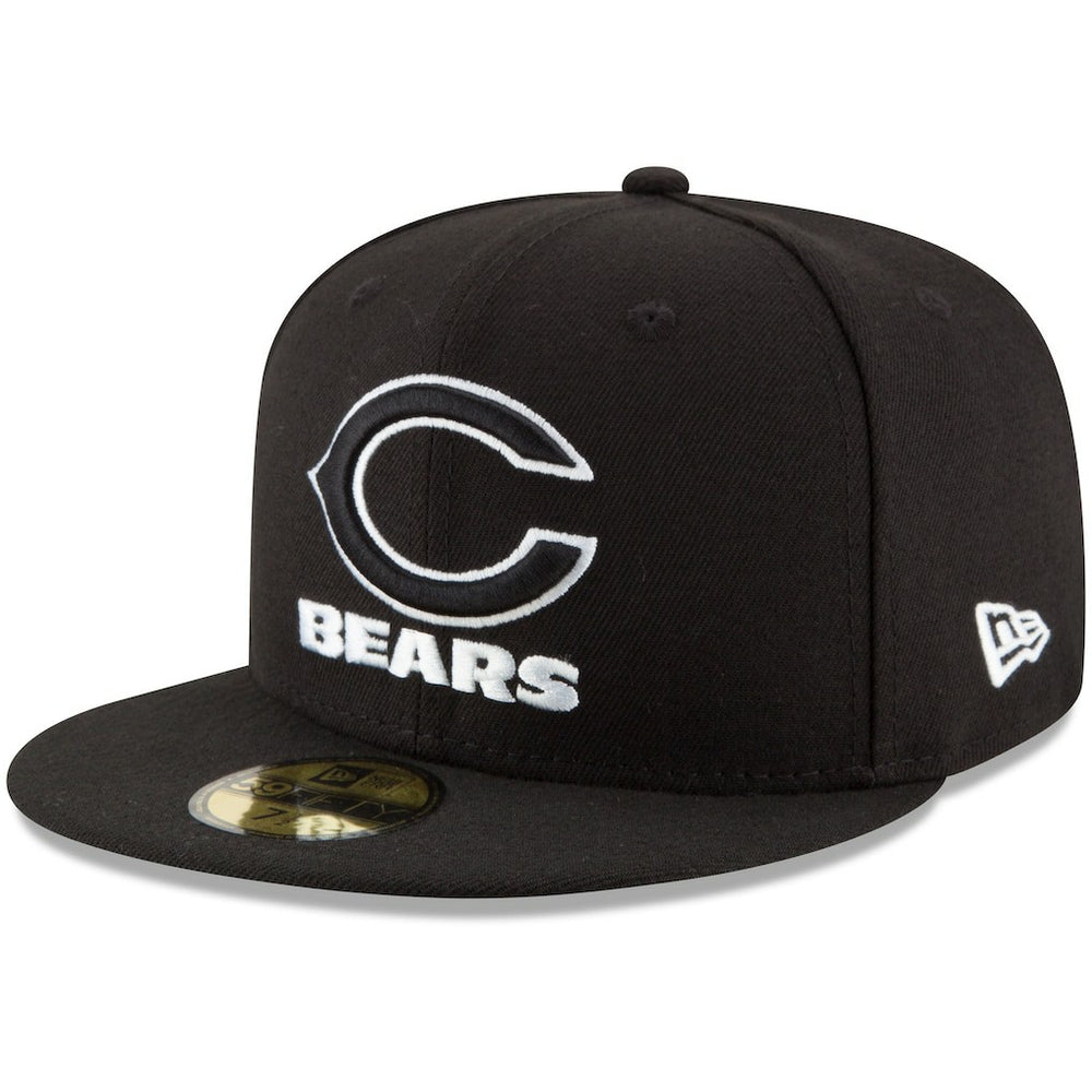 Chicago Bears New Era B-Dub 59FIFTY Fitted Hat Black - NFL