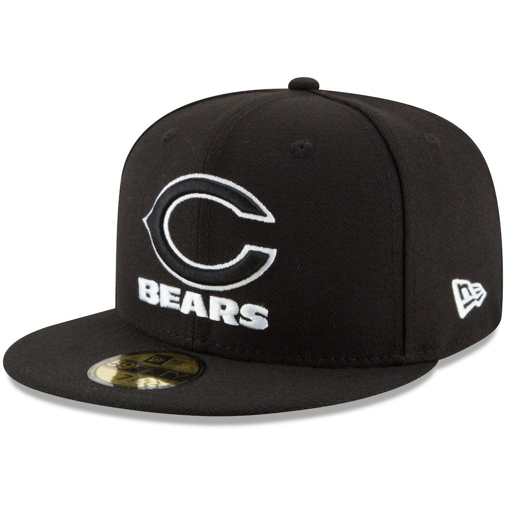 Chicago Bears New Era B-Dub 59FIFTY Fitted Hat Black - NFL