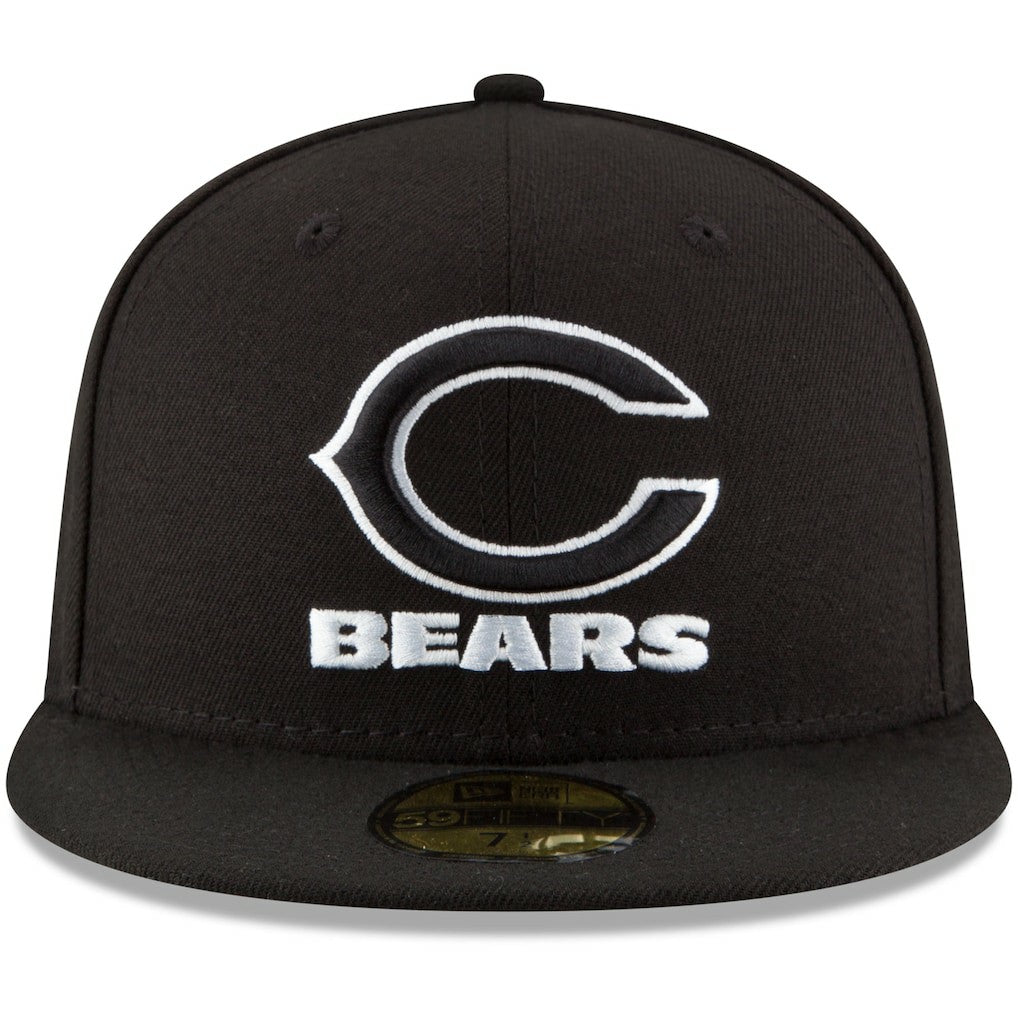 Chicago Bears New Era B-Dub 59FIFTY Fitted Hat Black - NFL