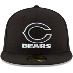 Chicago Bears New Era B-Dub 59FIFTY Fitted Hat Black - NFL