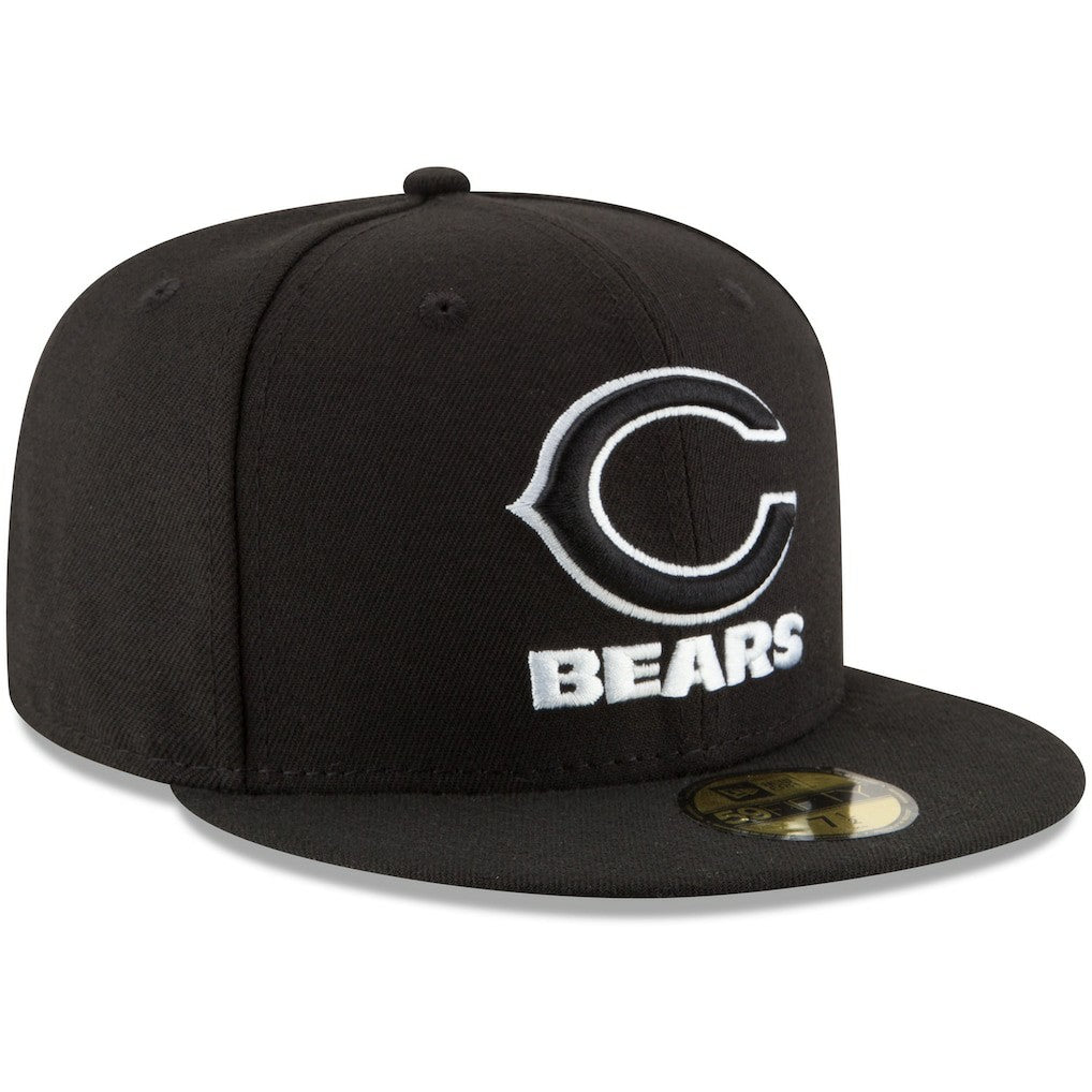 Chicago Bears New Era B-Dub 59FIFTY Fitted Hat Black - NFL