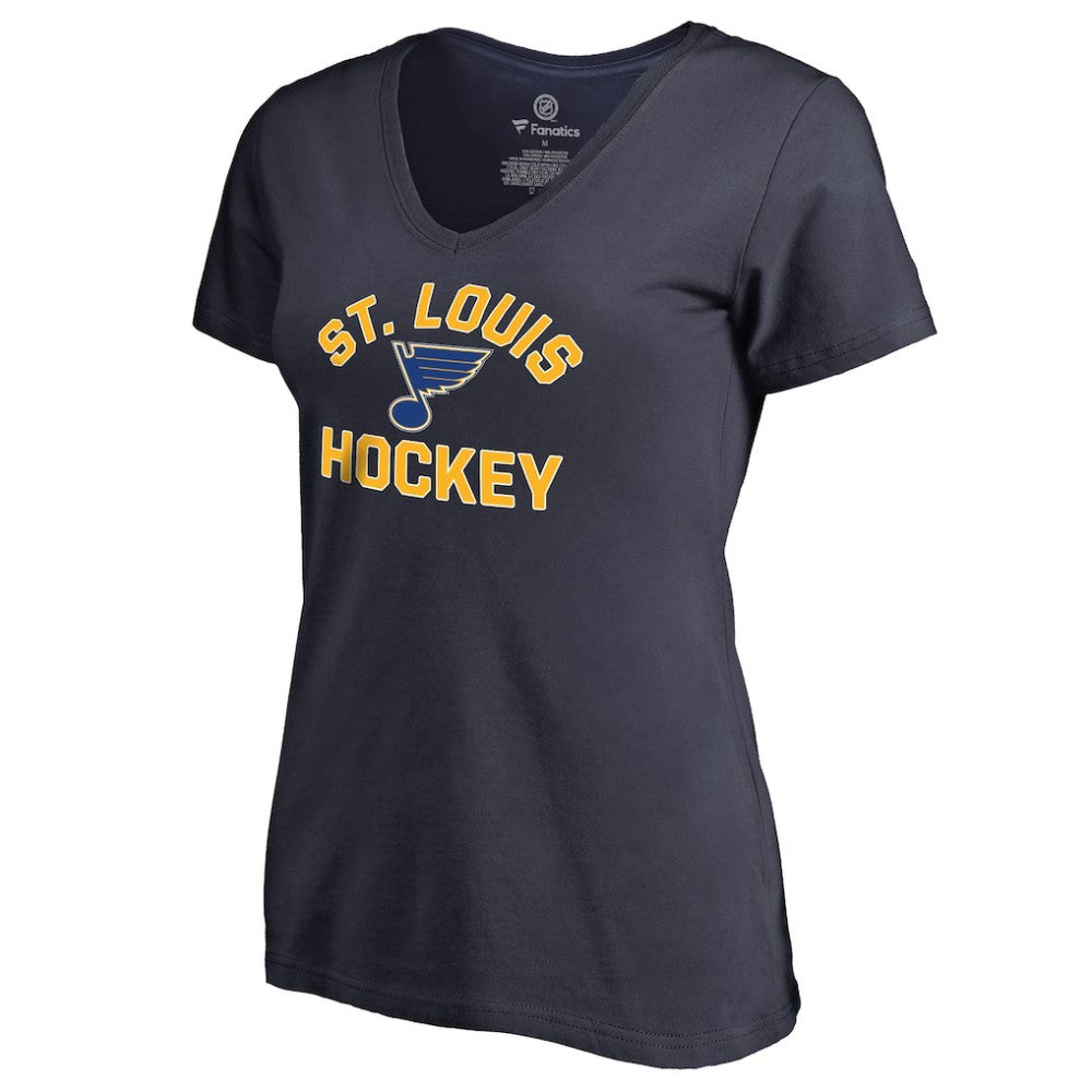 St. Louis Blues - Women's Overtime V-Neck T-Shirt Navy