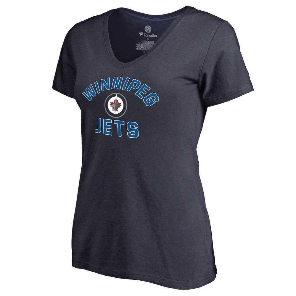Winnipeg Jets - Women's Overtime V-Neck T-Shirt Navy