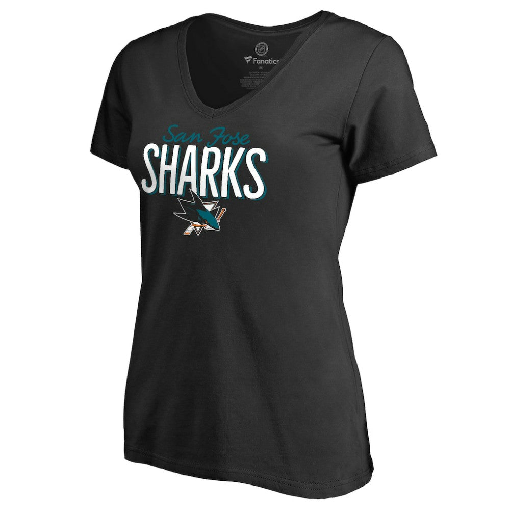 San Jose Sharks - Women's Nostalgia T-Shirt Black