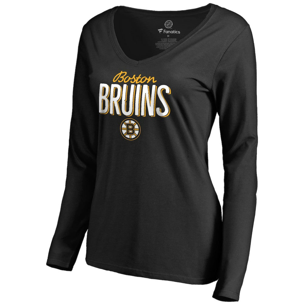 Boston Bruins Women's Nostalgia Long Sleeve T-Shirt Black