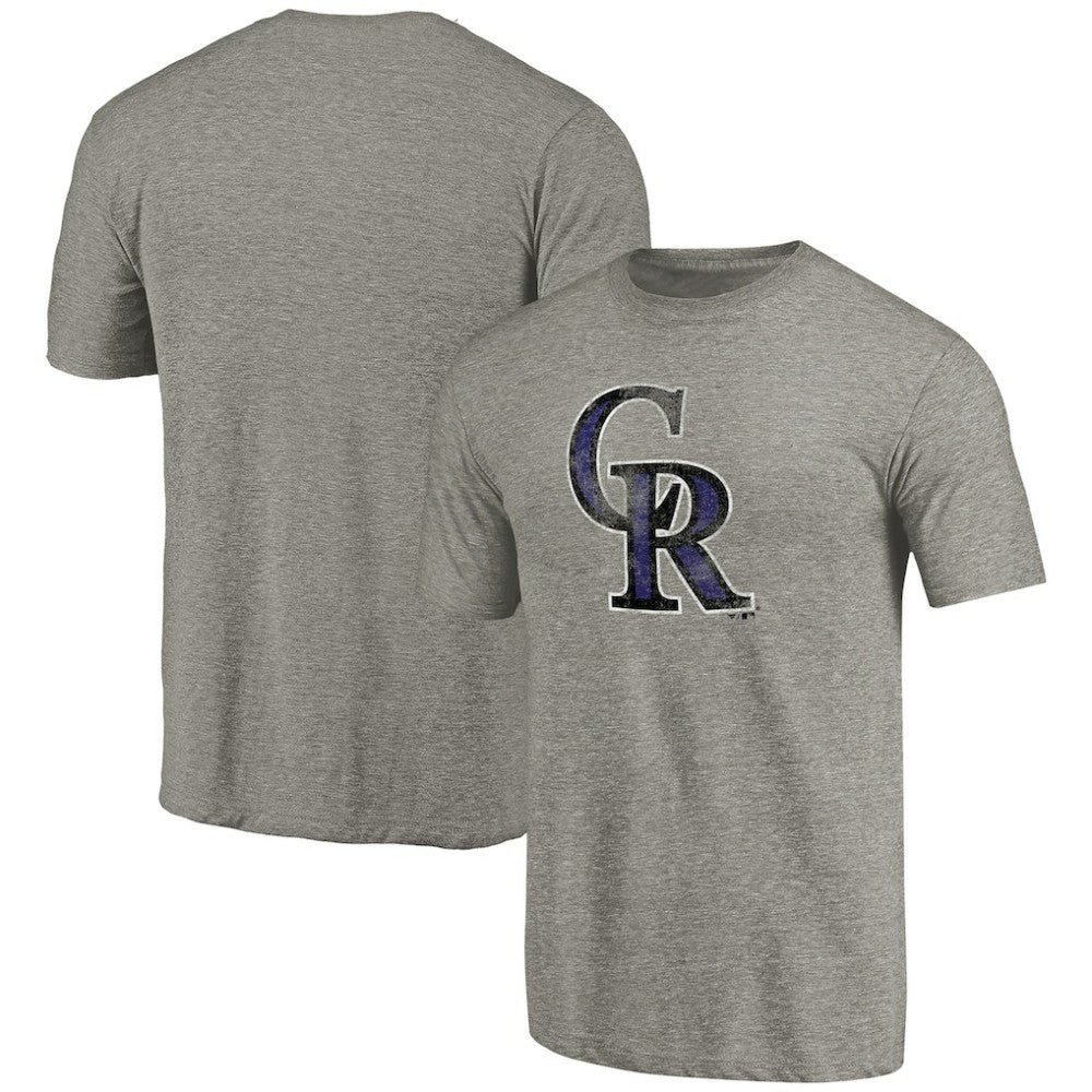 Colorado Rockies Distressed Team Tri-Blend T-Shirt Lifestyle