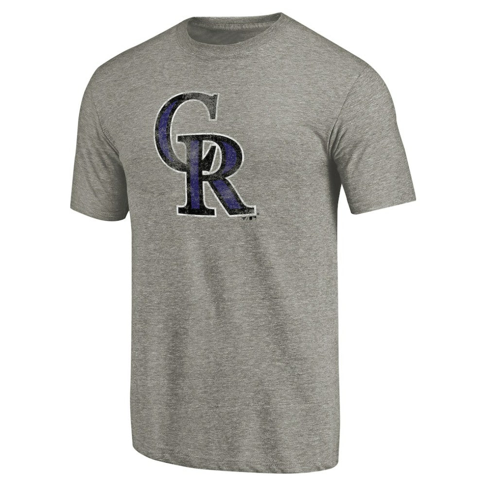 Colorado Rockies Distressed Team Tri-Blend T-Shirt Lifestyle