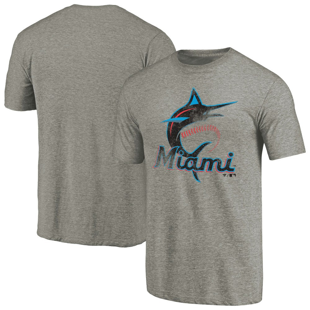 Miami Marlins Distressed Team Tri-Blend T-Shirt Clearance