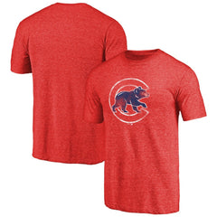 Chicago Cubs Distressed Team 2 Tri-Blend T-Shirt Lifestyle