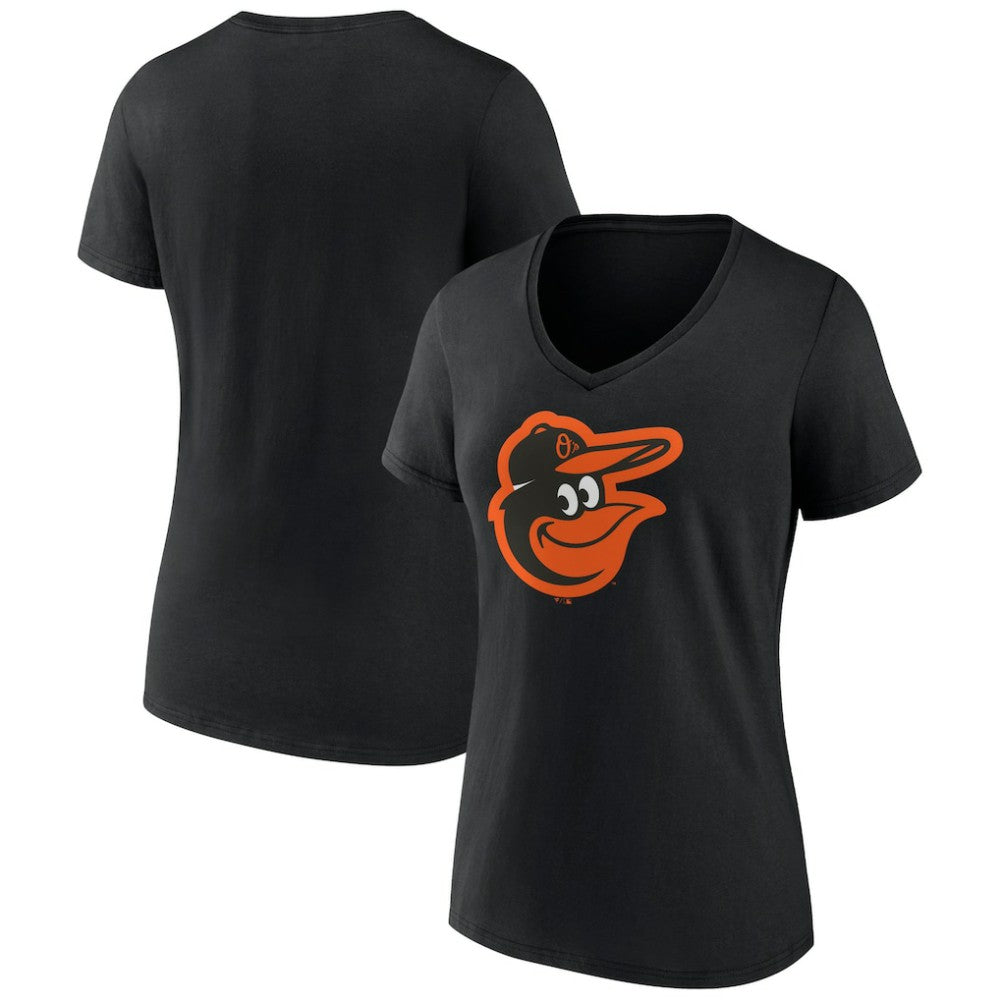 Baltimore Orioles Women's Team Color Primary Logo V-Neck T-Shirt discount