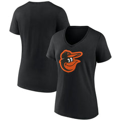 Baltimore Orioles Women's Team Color Primary Logo V-Neck T-Shirt discount