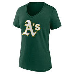 Athletics Women's Team Color Primary Logo V-Neck T-Shirt Clearance