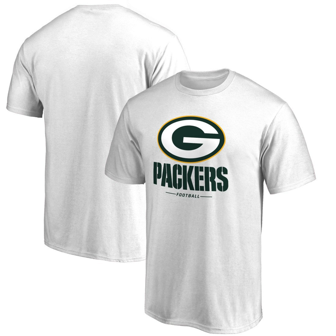 Green Bay Packers Team Lockup 2 T-Shirt White - NFL