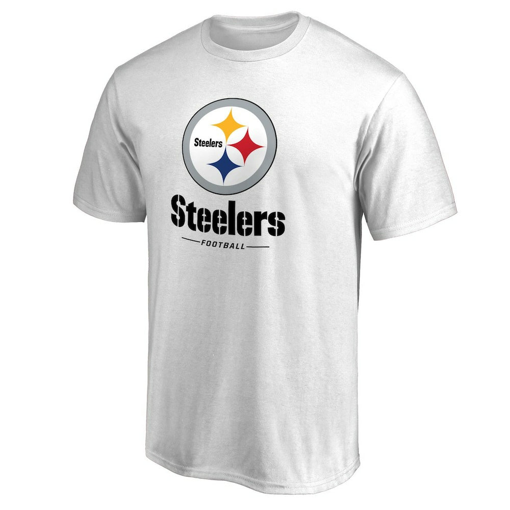Pittsburgh Steelers Team Lockup 2 T-Shirt White - NFL