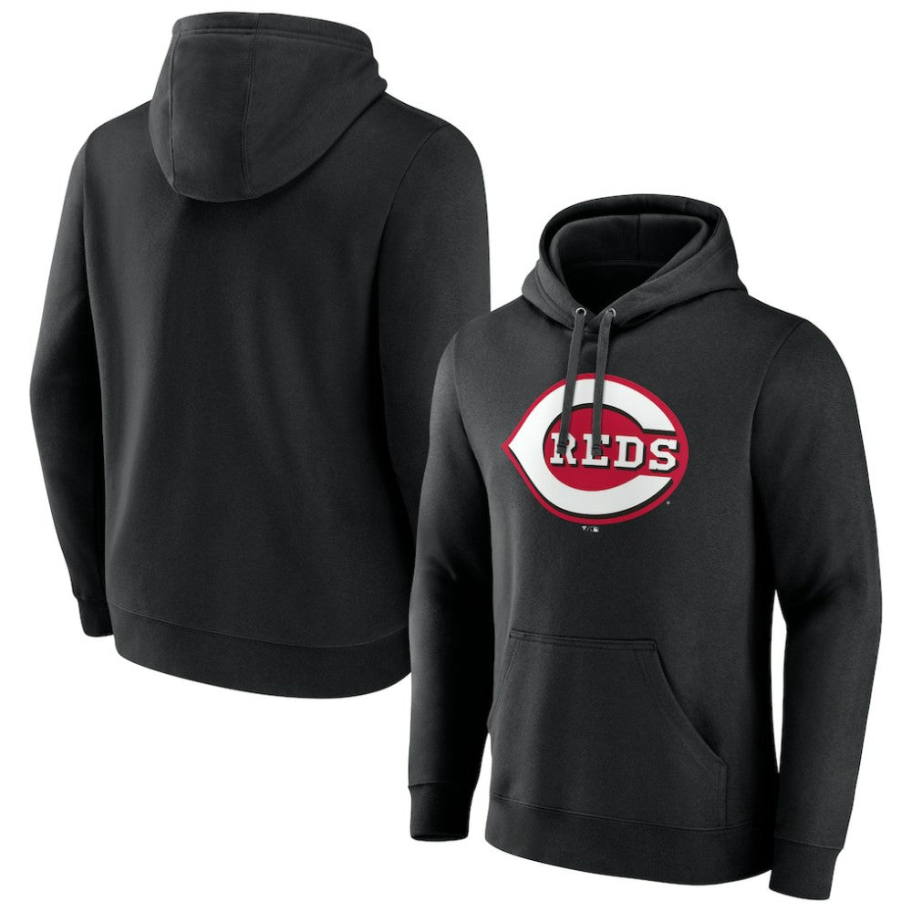 Cincinnati Reds Official Logo Fitted Pullover Hoodie On Sale