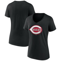 Cincinnati Reds Women's Secondary Color Primary Logo T-Shirt Sale