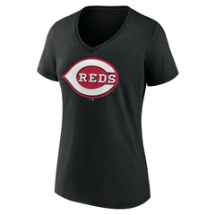 Cincinnati Reds Women's Secondary Color Primary Logo T-Shirt Sale