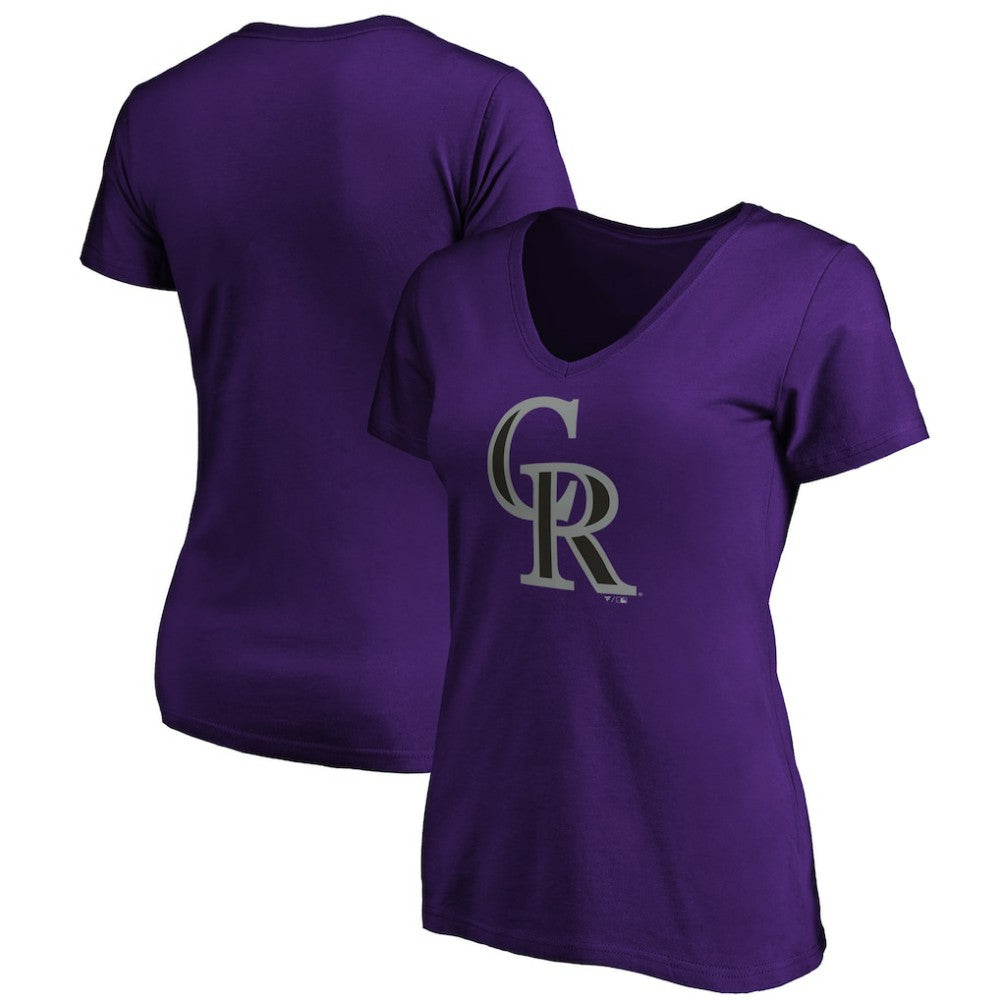 Colorado Rockies Women's Secondary Color Primary Logo T-Shirt Lifestyle