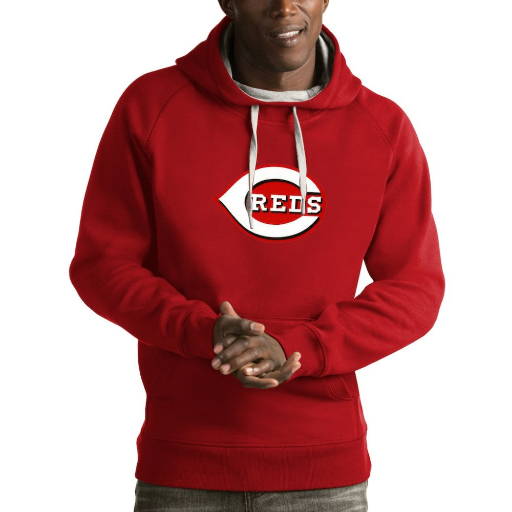 Cincinnati Reds Antigua Victory Pullover Hoodie Lifestyle