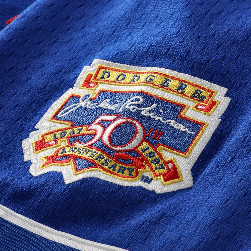 Mike Piazza Los Angeles Dodgers Mitchell & Ness Cooperstown Collection Mesh Batting Practice Button-Up Jersey for sale