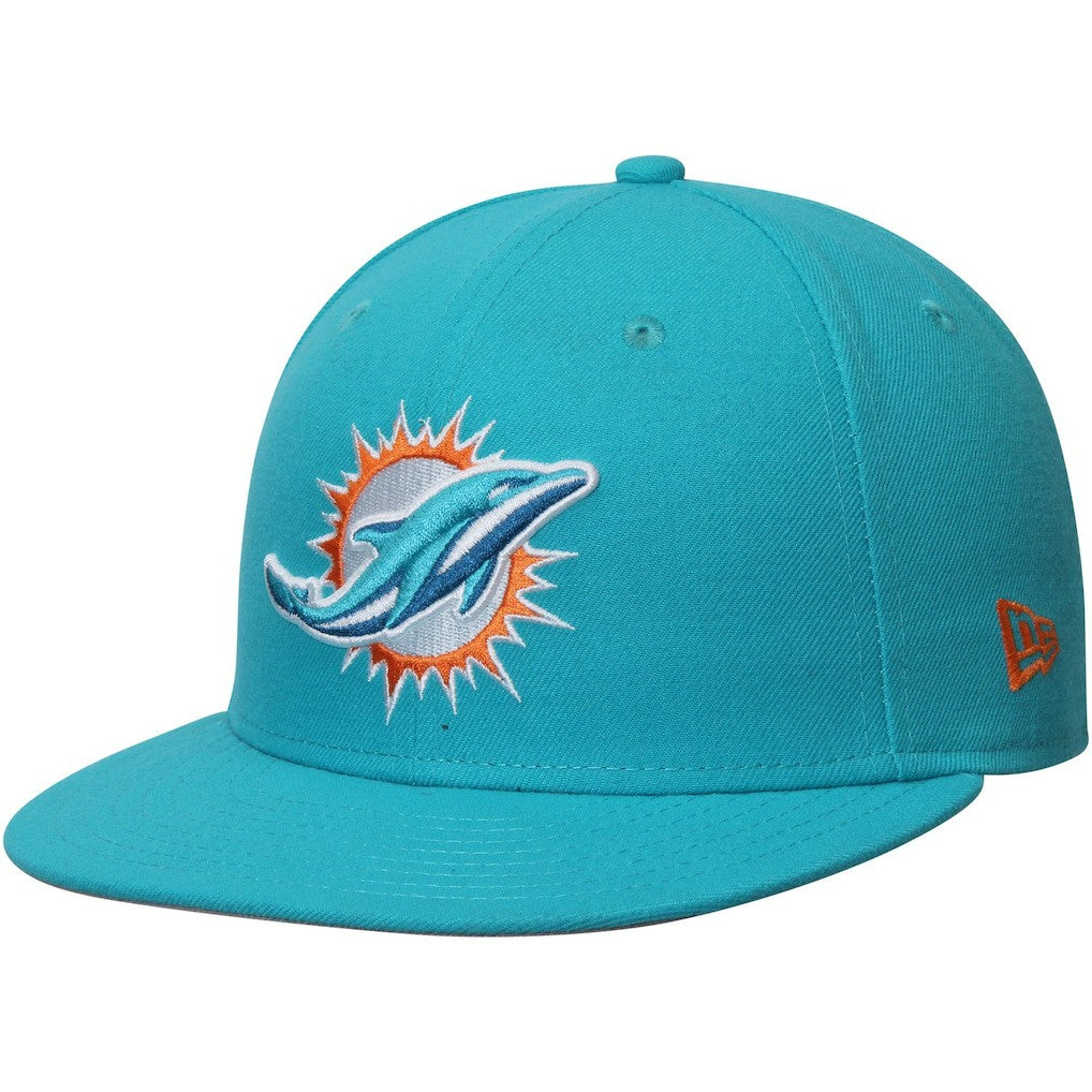 Miami Dolphins New Era Omaha 59FIFTY Fitted Hat Aqua - NFL