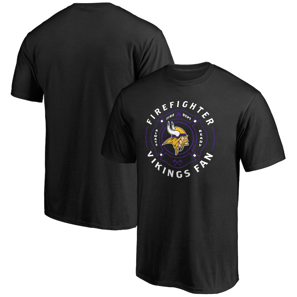 Minnesota Vikings Black Firefighter T-Shirt - NFL