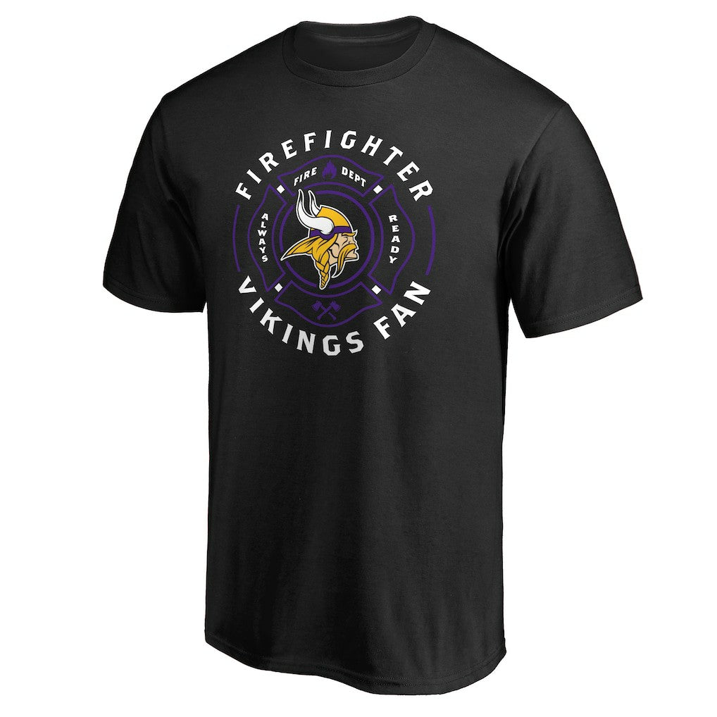Minnesota Vikings Black Firefighter T-Shirt - NFL