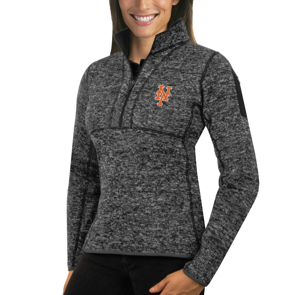 New York Mets Antigua Women's Fortune Half-Zip Pullover Sweater Clearance