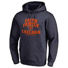 Chicago Bears Faith Family Pullover Hoodie Navy - NFL