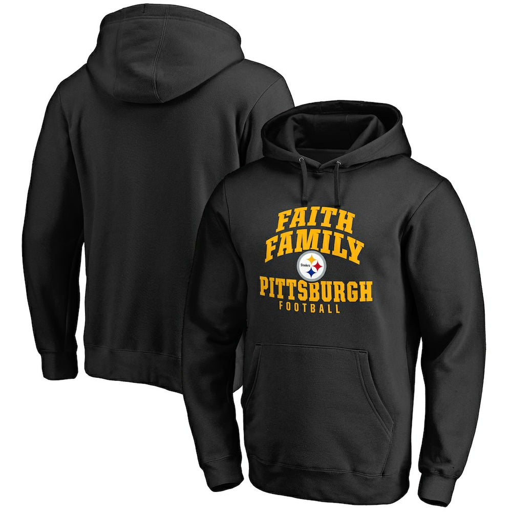 Pittsburgh Steelers Faith Family Pullover Hoodie Black - NFL