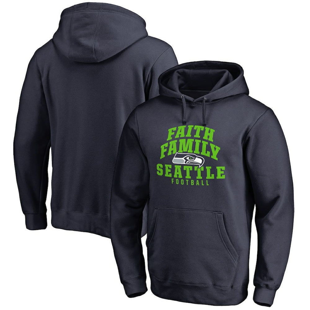 Seattle Seahawks Faith Family Pullover Hoodie Navy - NFL