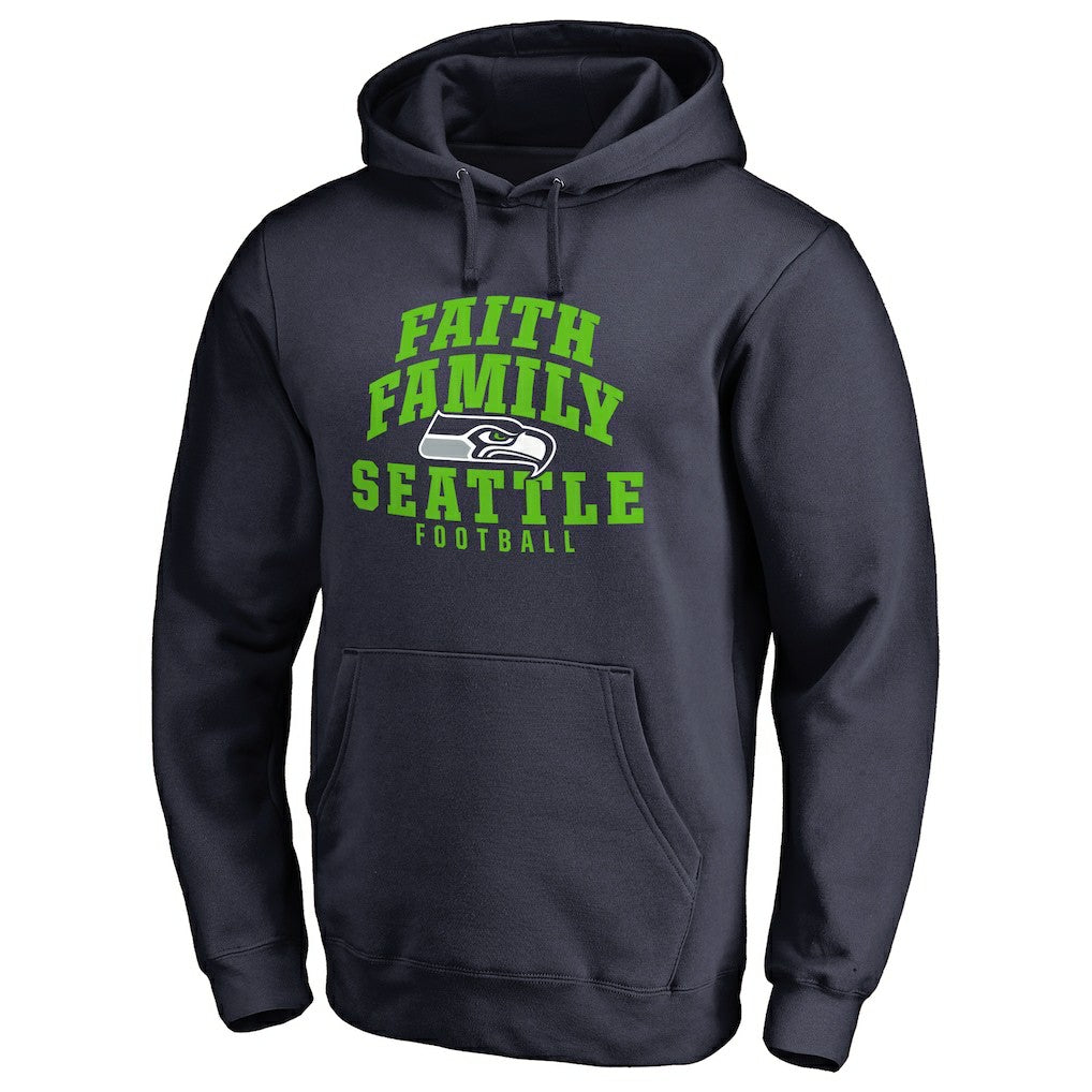 Seattle Seahawks Faith Family Pullover Hoodie Navy - NFL