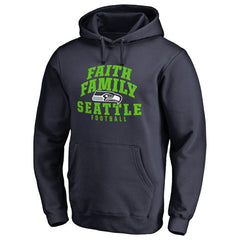 Seattle Seahawks Faith Family Pullover Hoodie Navy - NFL