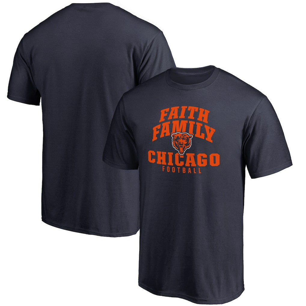 Chicago Bears Faith Family T-Shirt Navy - NFL